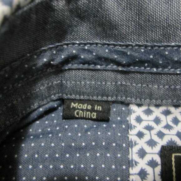 Steel & Jelly Button Up Shirt Men's L Gray Blue Button Down Long Sleeve - Picture 11 of 11